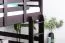 Loft bed 120 x 200 cm "Easy Premium Line" K23/n, solid beech wood chocolate brown lacquered, divisible
