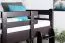 Loft bed 120 x 200 cm "Easy Premium Line" K23/n, solid beech wood chocolate brown lacquered, divisible