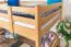 Loft bed "Easy Premium Line" K23/n, solid beech wood natural lacquered, divisible - mattress base: 120 x 190 cm