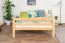 Loft bed 140 x 200 cm "Easy Premium Line" K23/n, solid beech wood natural lacquered, divisible