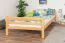Loft bed 140 x 200 cm "Easy Premium Line" K23/n, solid beech wood natural lacquered, divisible