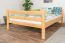 Loft bed 140 x 200 cm "Easy Premium Line" K23/n, solid beech wood natural lacquered, divisible