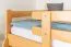 Loft bed 140 x 200 cm "Easy Premium Line" K23/n, solid beech wood natural lacquered, divisible