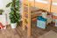 Loft bed 140 x 200 cm "Easy Premium Line" K23/n, solid beech wood natural lacquered, divisible