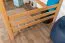 Loft bed 140 x 200 cm "Easy Premium Line" K23/n, solid beech wood natural lacquered, divisible