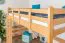 Loft bed 140 x 200 cm "Easy Premium Line" K23/n, solid beech wood natural lacquered, divisible
