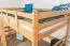 Loft bed 140 x 200 cm "Easy Premium Line" K23/n, solid beech wood natural lacquered, divisible