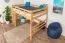 Loft bed 140 x 200 cm "Easy Premium Line" K23/n, solid beech wood natural lacquered, divisible