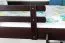 Loft bed 140 x 200 cm "Easy Premium Line" K23/n, solid beech wood chocolate brown lacquered, divisible
