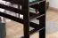 Loft bed 140 x 200 cm "Easy Premium Line" K23/n, solid beech wood chocolate brown lacquered, divisible