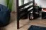 Loft bed 140 x 200 cm "Easy Premium Line" K23/n, solid beech wood chocolate brown lacquered, divisible