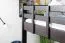 Loft bed 140 x 200 cm "Easy Premium Line" K23/n, solid beech wood chocolate brown lacquered, divisible