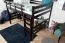 Loft bed 140 x 200 cm "Easy Premium Line" K23/n, solid beech wood chocolate brown lacquered, divisible