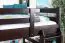 Loft bed 140 x 200 cm "Easy Premium Line" K23/n, solid beech wood chocolate brown lacquered, divisible