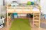 Loft bed 160 x 190 cm for adults "Easy Premium Line" K23/n, solid beech wood natural lacquered, divisible