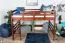Loft bed 160 x 200 cm "Easy Premium Line" K23/n, solid beech wood dark brown lacquered, divisible