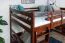 Loft bed 160 x 200 cm "Easy Premium Line" K23/n, solid beech wood dark brown lacquered, divisible
