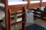 Loft bed 160 x 200 cm "Easy Premium Line" K23/n, solid beech wood dark brown lacquered, divisible