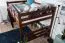 Loft bed 160 x 200 cm "Easy Premium Line" K23/n, solid beech wood dark brown lacquered, divisible
