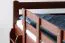 Loft bed 160 x 200 cm "Easy Premium Line" K23/n, solid beech wood dark brown lacquered, divisible
