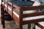 Loft bed 160 x 200 cm "Easy Premium Line" K23/n, solid beech wood dark brown lacquered, divisible