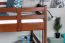 Loft bed 160 x 200 cm "Easy Premium Line" K23/n, solid beech wood dark brown lacquered, divisible