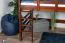 Loft bed 160 x 200 cm "Easy Premium Line" K23/n, solid beech wood dark brown lacquered, divisible