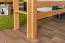 Loft bed 160 x 200 cm for adults "Easy Premium Line" K23/n, solid beech wood natural lacquered, divisible
