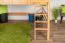 Loft bed 160 x 200 cm for adults "Easy Premium Line" K23/n, solid beech wood natural lacquered, divisible