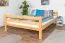 Loft bed 160 x 200 cm "Easy Premium Line" K23/n, solid beech wood natural lacquered, divisible