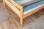 Loft bed 160 x 190 cm for adults "Easy Premium Line" K23/n, solid beech wood natural lacquered, divisible