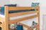 Loft bed 160 x 200 cm "Easy Premium Line" K23/n, solid beech wood natural lacquered, divisible