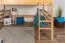 Loft bed 160 x 200 cm "Easy Premium Line" K23/n, solid beech wood natural lacquered, divisible