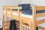 Loft bed 160 x 200 cm "Easy Premium Line" K23/n, solid beech wood natural lacquered, divisible