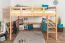 Loft bed 160 x 200 cm "Easy Premium Line" K23/n, solid beech wood natural lacquered, divisible