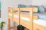 Loft bed 160 x 200 cm "Easy Premium Line" K23/n, solid beech wood natural lacquered, divisible