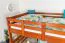 Loft bed 160 x 200 cm "Easy Premium Line" K23/n, solid beech wood cherry-colored lacquered, divisible