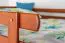 Loft bed 160 x 200 cm "Easy Premium Line" K23/n, solid beech wood cherry-colored lacquered, divisible