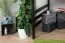Loft bed 160 x 200 cm "Easy Premium Line" K23/n, solid beech wood chocolate brown lacquered, divisible