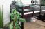 Loft bed 160 x 200 cm "Easy Premium Line" K23/n, solid beech wood chocolate brown lacquered, divisible
