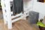 Loft bed for adults "Easy Premium Line" K23/n, solid beech wood, white lacquered, divisible - mattress base: 120 x 190 cm