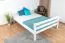 Loft bed 140 x 190 cm "Easy Premium Line" K23/n, solid beech wood white lacquered, divisible