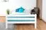 Loft bed 140 x 190 cm "Easy Premium Line" K23/n, solid beech wood white lacquered, divisible