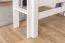 Loft bed 140 x 190 cm for adults "Easy Premium Line" K23/n, solid beech wood, White lacquered, convertible