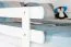 Loft bed 140 x 190 cm "Easy Premium Line" K23/n, solid beech wood white lacquered, divisible