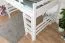 Loft bed 140 x 190 cm "Easy Premium Line" K23/n, solid beech wood white lacquered, divisible