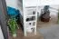 Loft bed 160 x 190 cm "Easy Premium Line" K23/n, solid beech wood white lacquered, divisible