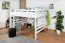 Loft bed 160 x 200 cm for adults "Easy Premium Line" K23/n, solid beech wood white lacquered, divisible