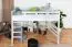 Loft bed 160 x 200 cm for adults "Easy Premium Line" K23/n, solid beech wood white lacquered, divisible