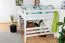Loft bed 160 x 200 cm for adults "Easy Premium Line" K23/n, solid beech wood white lacquered, divisible